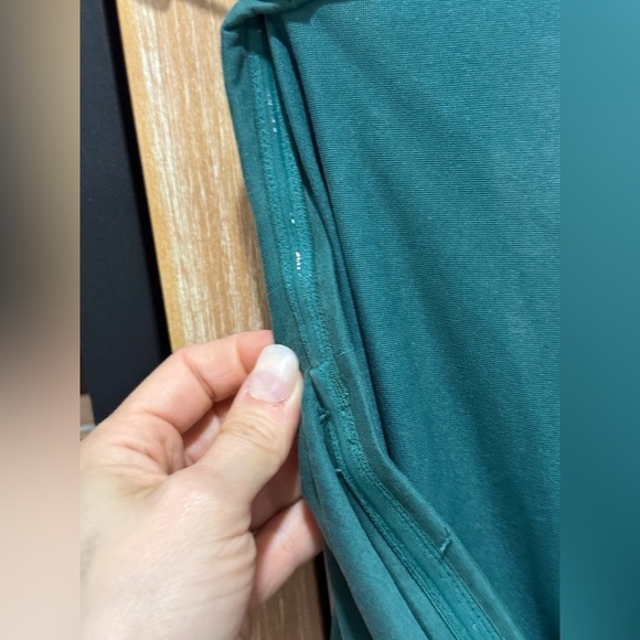 Anthropologie maxi dress The Gabbie Strapless Ruched Tube midi Celandine teal - Picture 6 of 13